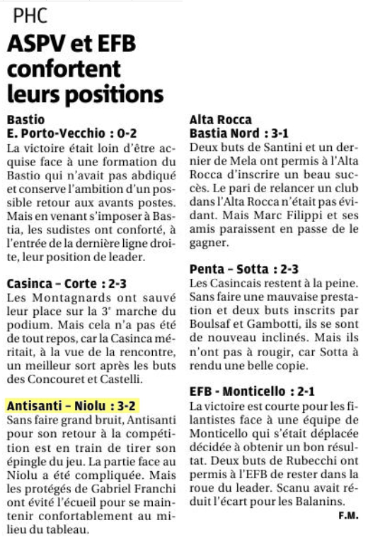 Article CM du 12/05/2015 J20