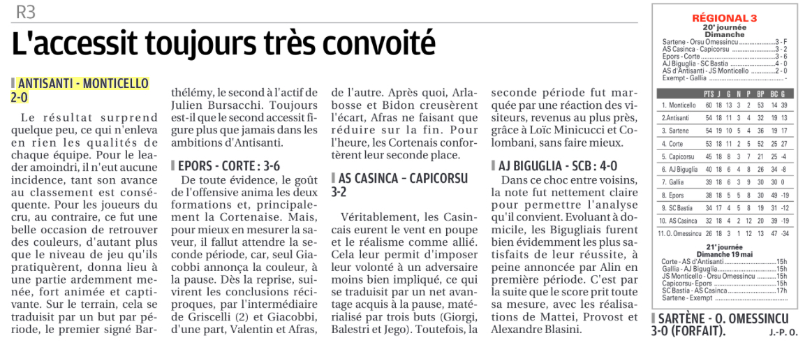 Article CM du 13/05/2019 J20