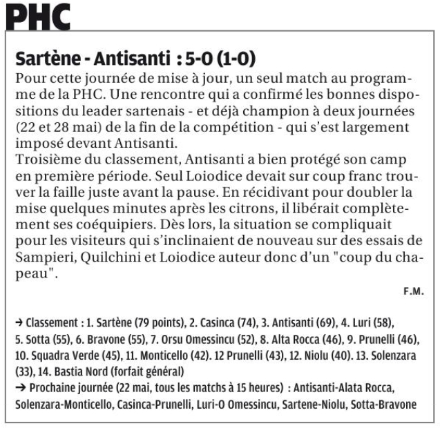 Article CM du 18/05/2016 J19
