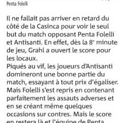 Article CM du 22/12/2014 (Coupe de Corse)