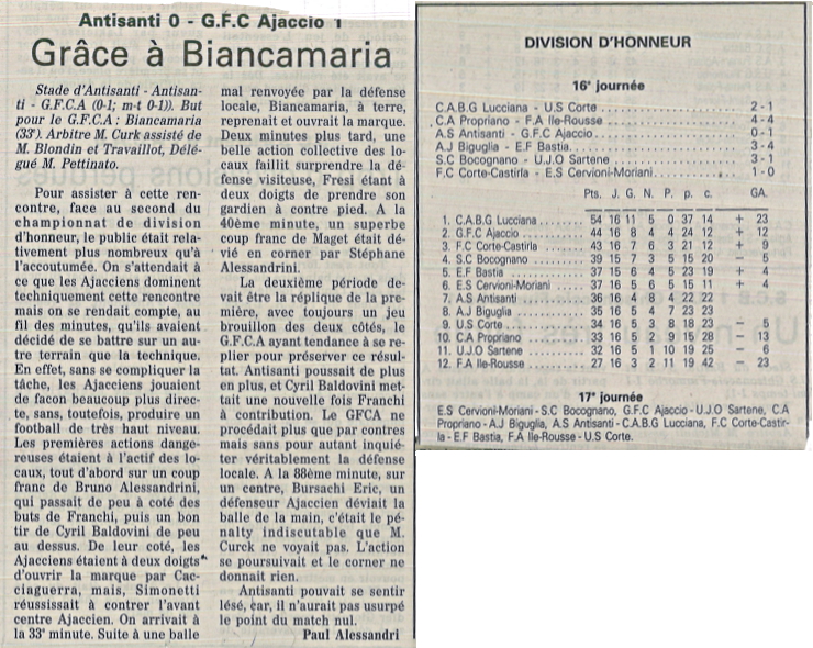 Saison 1996 1997 j16