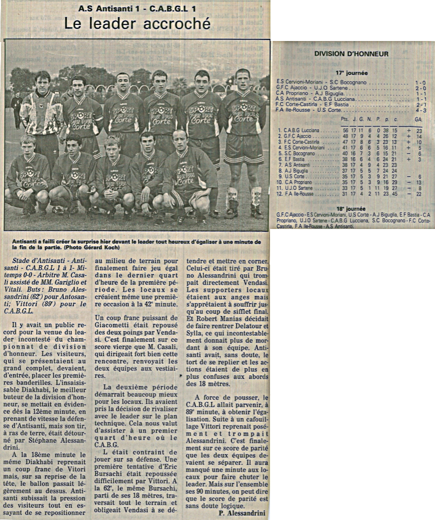 Saison 1996 1997 j17
