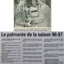 Saison 1996 1997 palmares