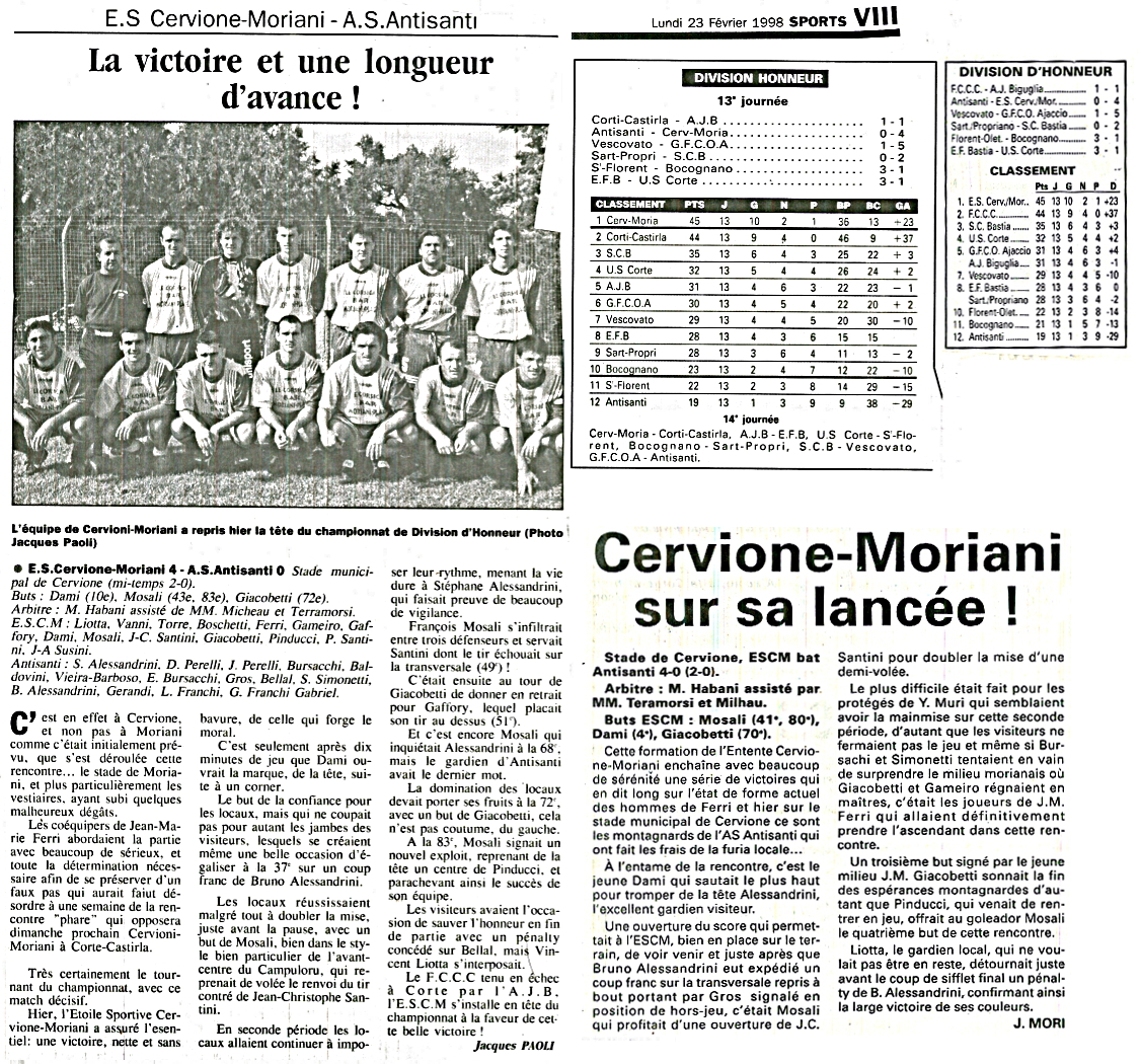 Saison 1997 1998 13