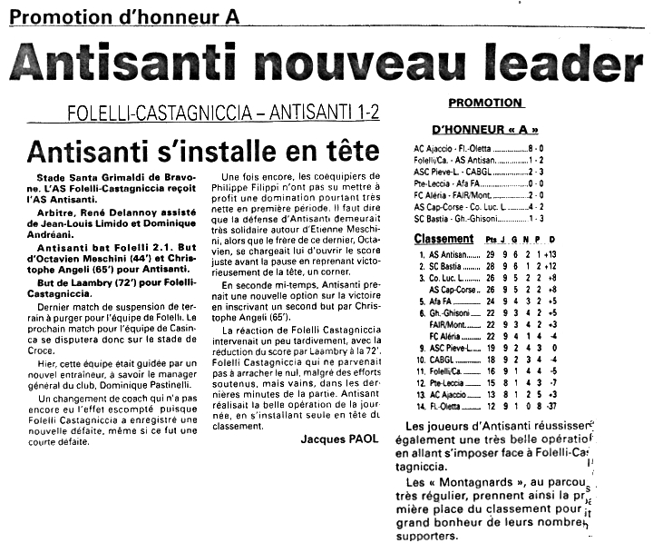 Saison 2000 2001 10