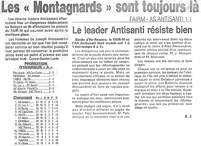 Saison 2000 2001 11